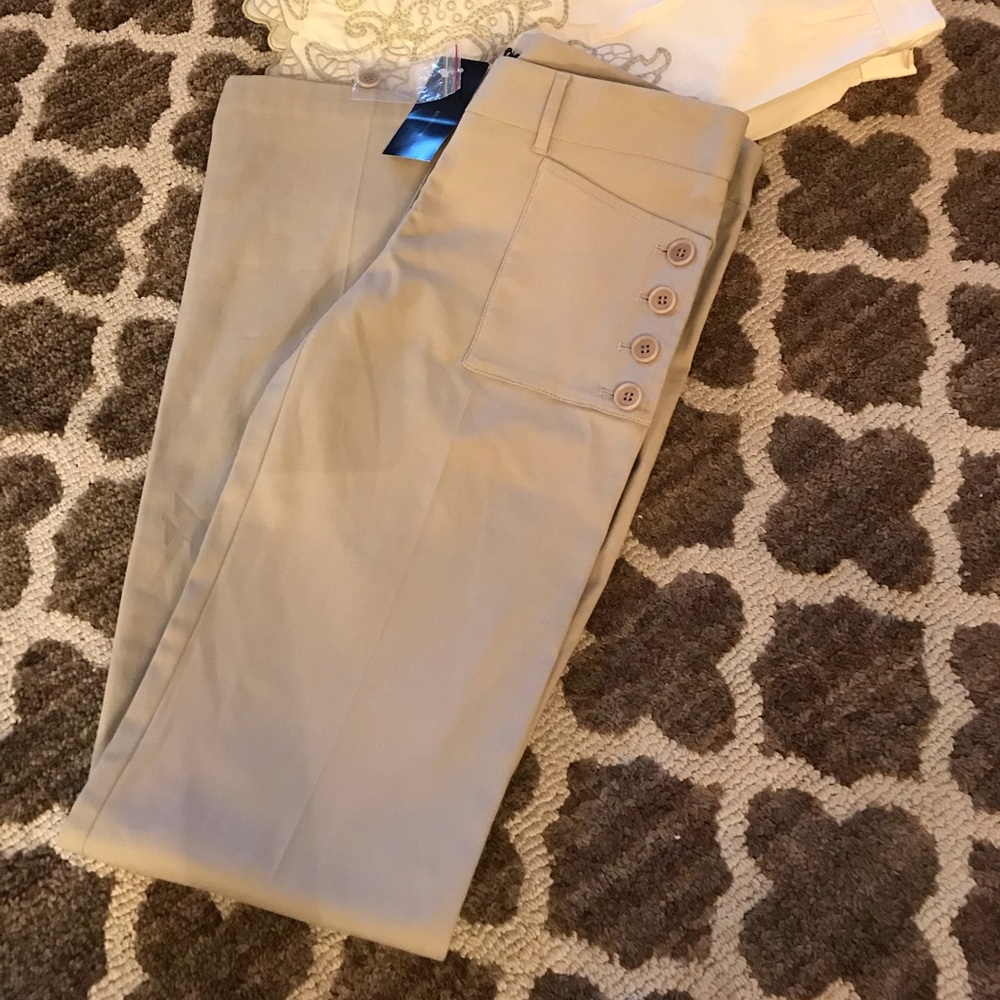 BCBG tan slacks